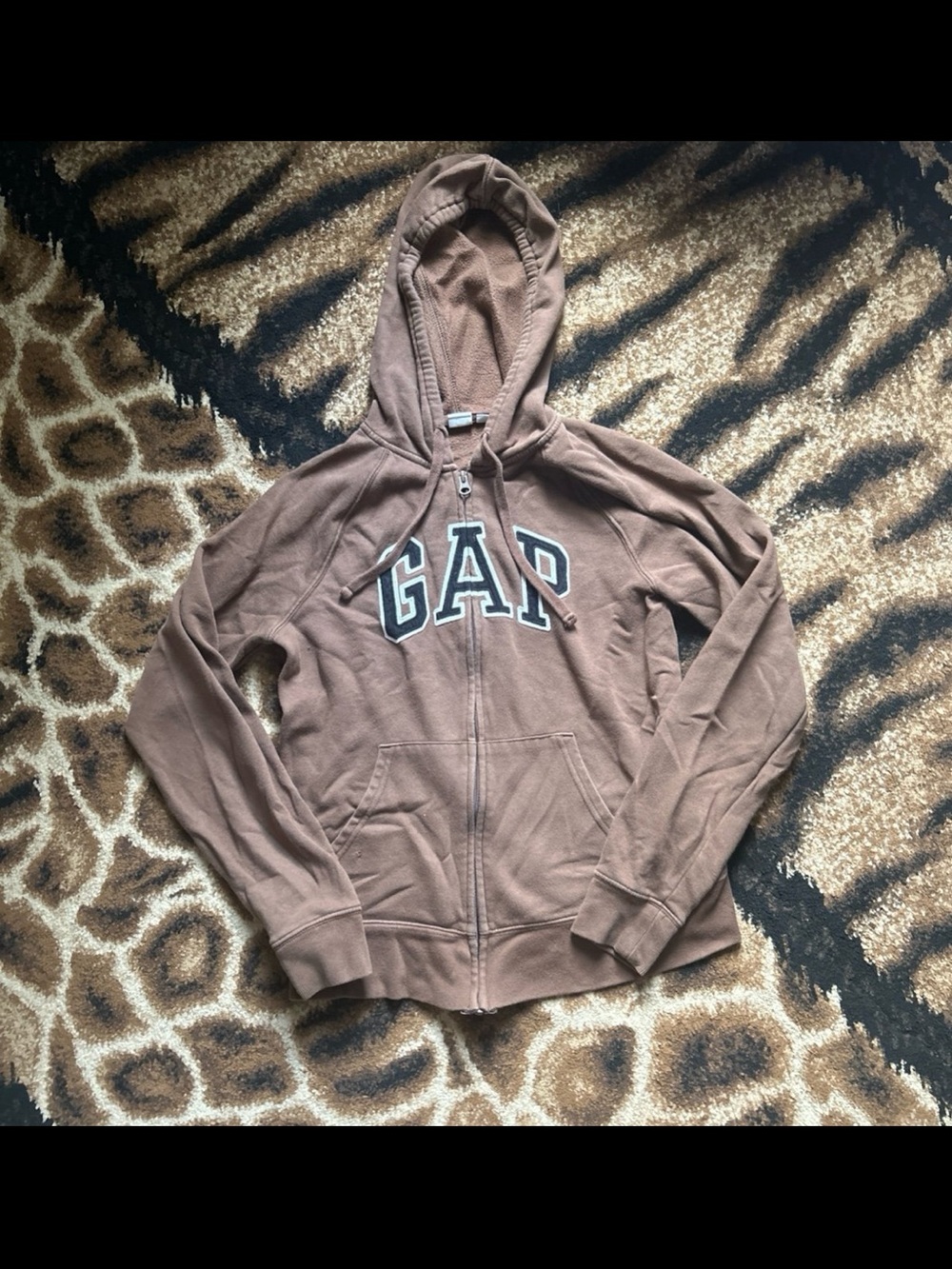 GAP Brown Full-Zip Hoodie with Logo